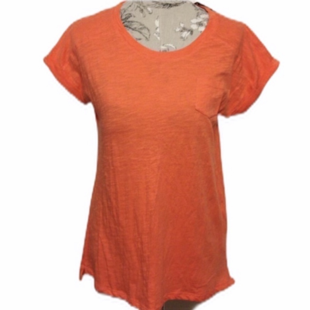 *NWT style & co orange pocket T shirt S